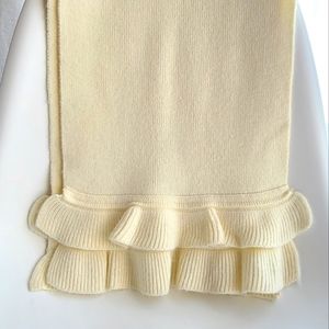 Charter Club Ivory/Cream Ruffle Acrylic Scarf